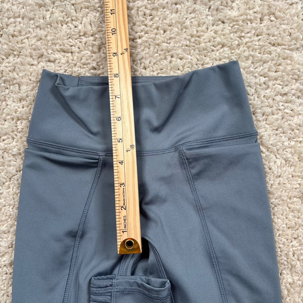 Fabletics High Waisted Moto Leggings Slate Gray‎ XXS Pockets Athletic Workout - Picture 4 of 8
